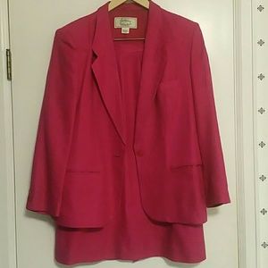 Fuchsia silk suit➕ [tb]